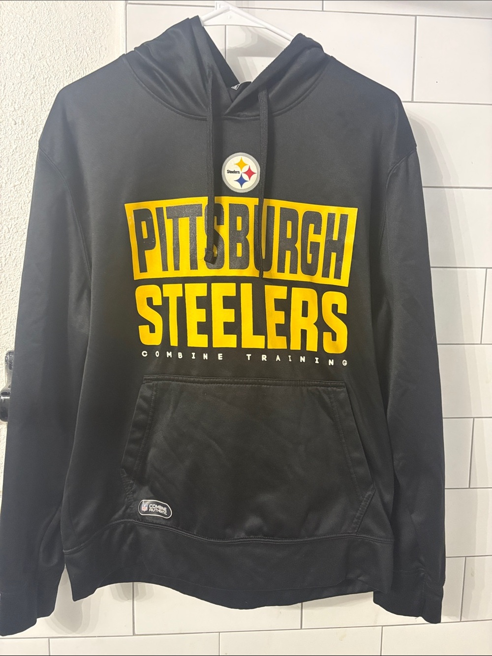 Pittsburgh Steelers Men's Black and Yellow Pullover Hoodie